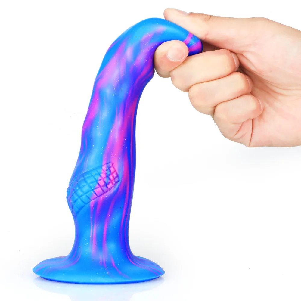 masturbação de Silicone simulação lobo Vibrador de pau para as Mulheres Líquido Gel de Sílica Grande Pênis Realístico Vibrador G-spot Massagem Brinquedo do Sexo Imagem 2
