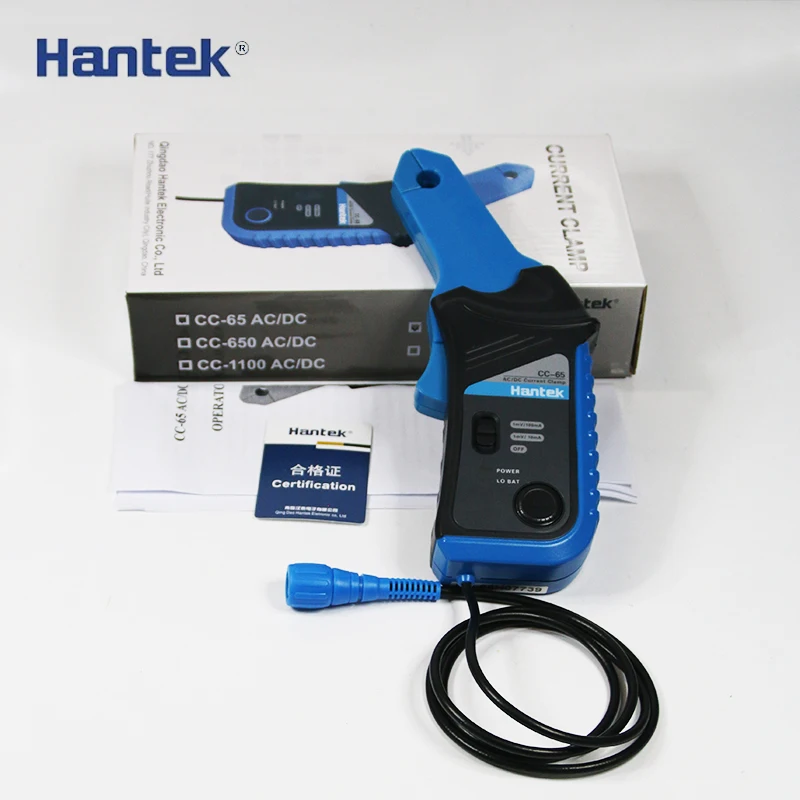 Medidor de pinça Pinça DC AC Medidor de Hantek CC650 CC65 Mini Handheld Osciloscópio Multímetro Braçadeira do Testador com Conector BNC Imagem 2