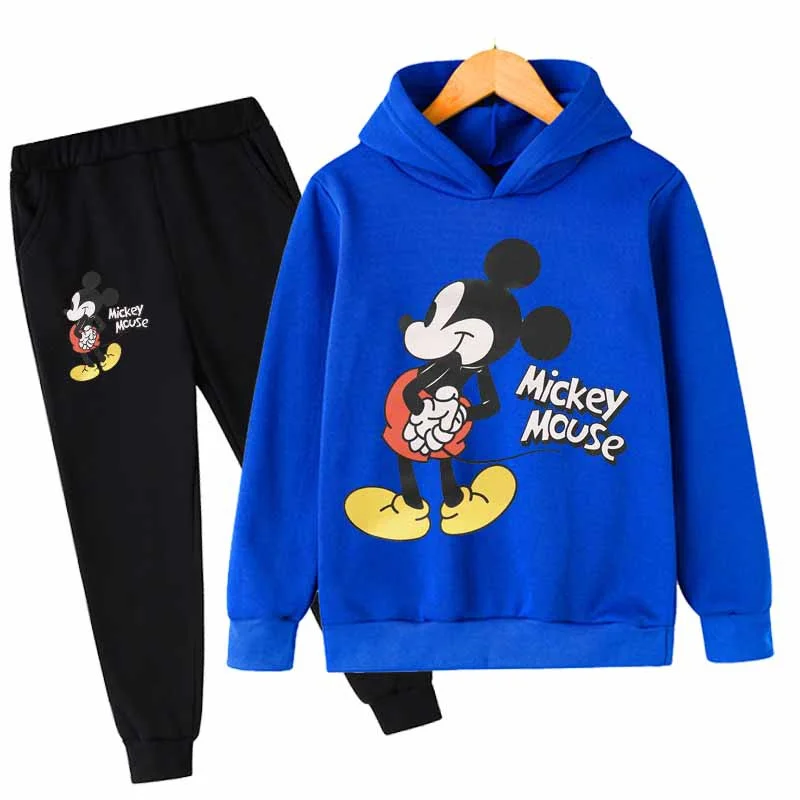 Mickey Mouse Conjunto De Roupa Para Bebé Menino Com O Outono Inverno Terno De Minnie Mouse Criança Criança Hoodies Conjunto Infantil Menino Roupas Imagem 4