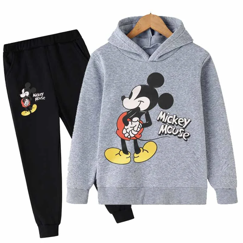 Mickey Mouse Conjunto De Roupa Para Bebé Menino Com O Outono Inverno Terno De Minnie Mouse Criança Criança Hoodies Conjunto Infantil Menino Roupas Imagem 5