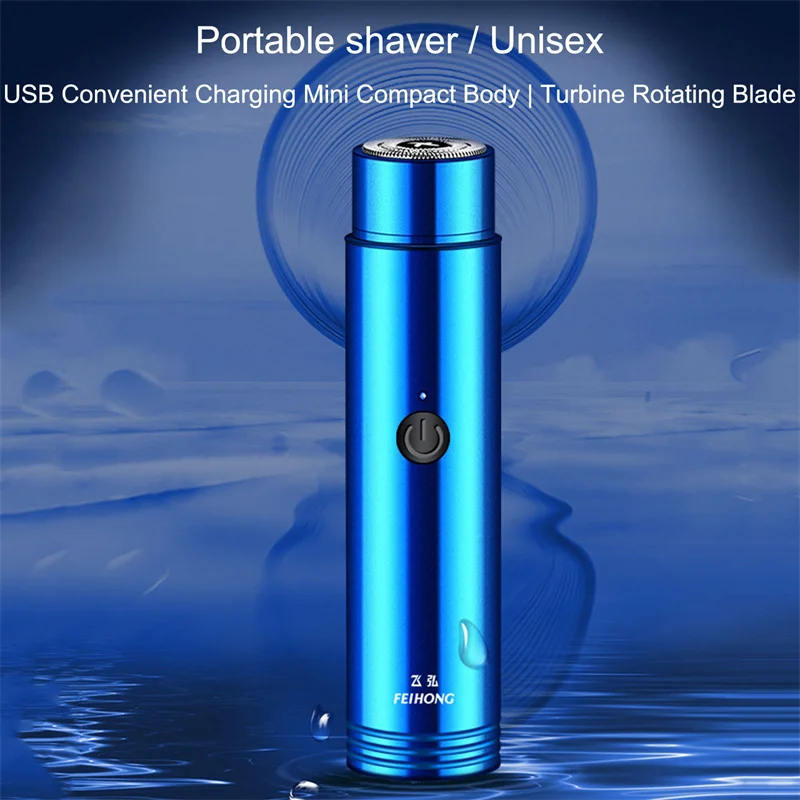 Mini Portátil Elétrico, máquina de Barbear para os Homens Lavável a Navalha de Barba Faca de Carregamento USB Imagem 1