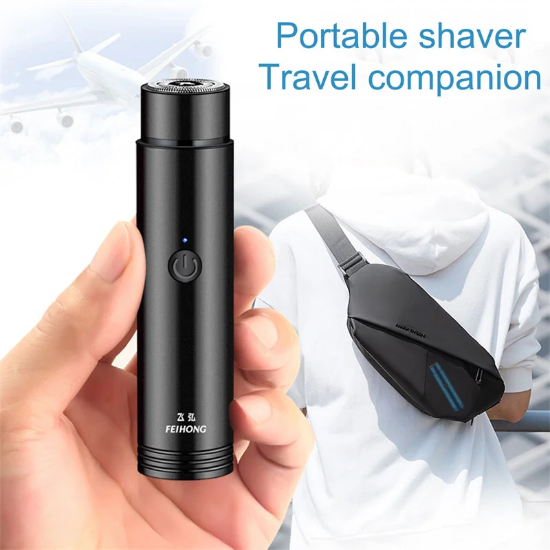 Mini Portátil Elétrico, máquina de Barbear para os Homens Lavável a Navalha de Barba Faca de Carregamento USB Imagem 4