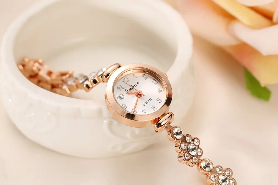 Moda Relógio de Quartzo para Mulheres de Diamante Ouro Prata Fina Pulseira Casuais Senhoras Relógios de Pulso montres femmes relógio de Pulso 2019 Imagem 3