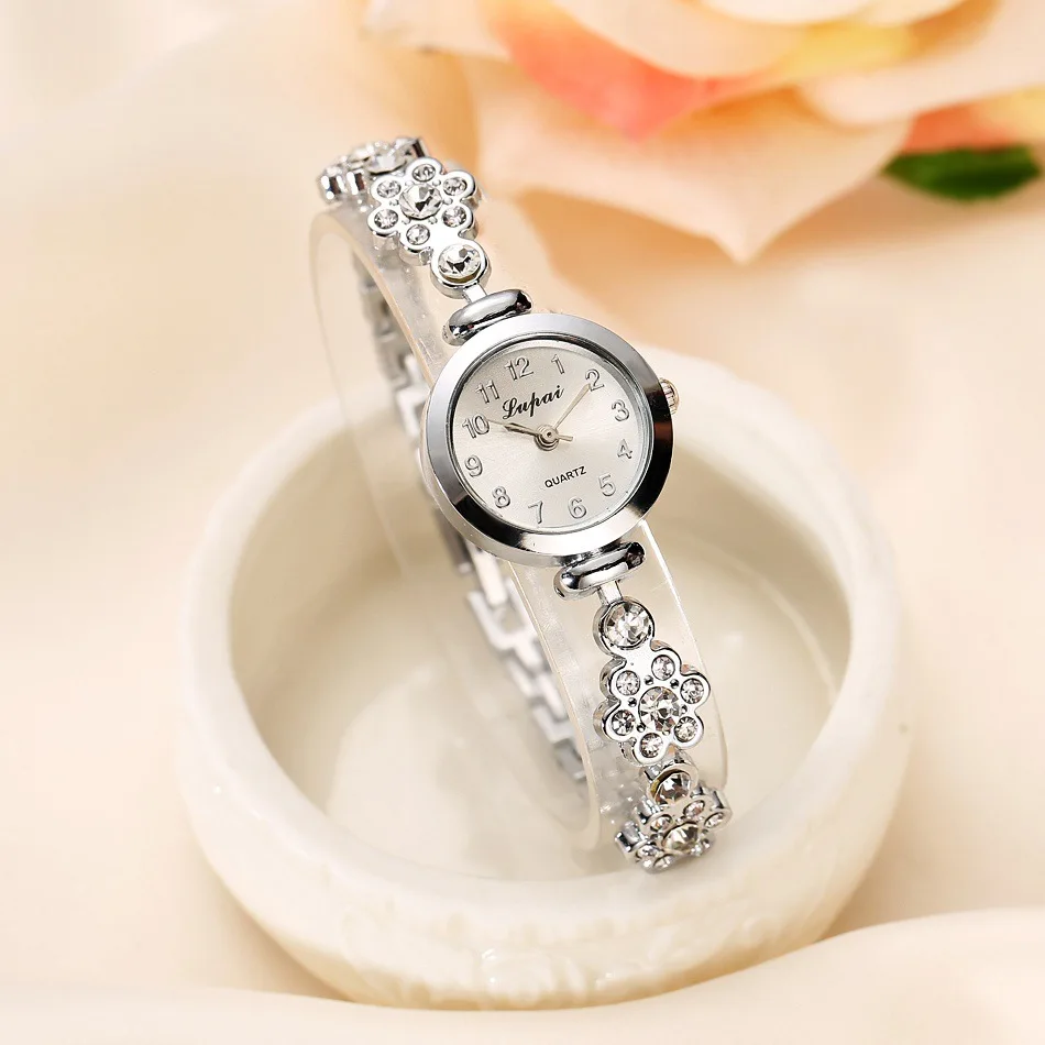 Moda Relógio de Quartzo para Mulheres de Diamante Ouro Prata Fina Pulseira Casuais Senhoras Relógios de Pulso montres femmes relógio de Pulso 2019 Imagem 5