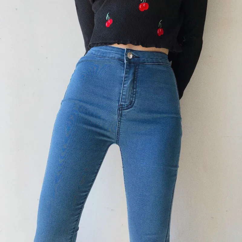 Mulher Trecho Calças Jeans Primavera e o Outono de Alta elasticidade Sexy Casual Slim Fit Jeans Push-up Calças Jeans Plus Size Imagem 4
