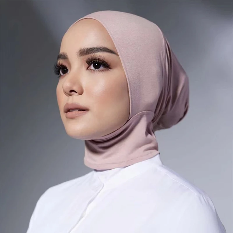 Muçulmano Underscarf Mulheres Véu Hijab Bonnet Mulheres Muçulmanas Lenço Turbantes lenços de Cabeça Para Mulheres de Hijab Cap Islâmica, Chapéu, Turbante Mujer Imagem 1