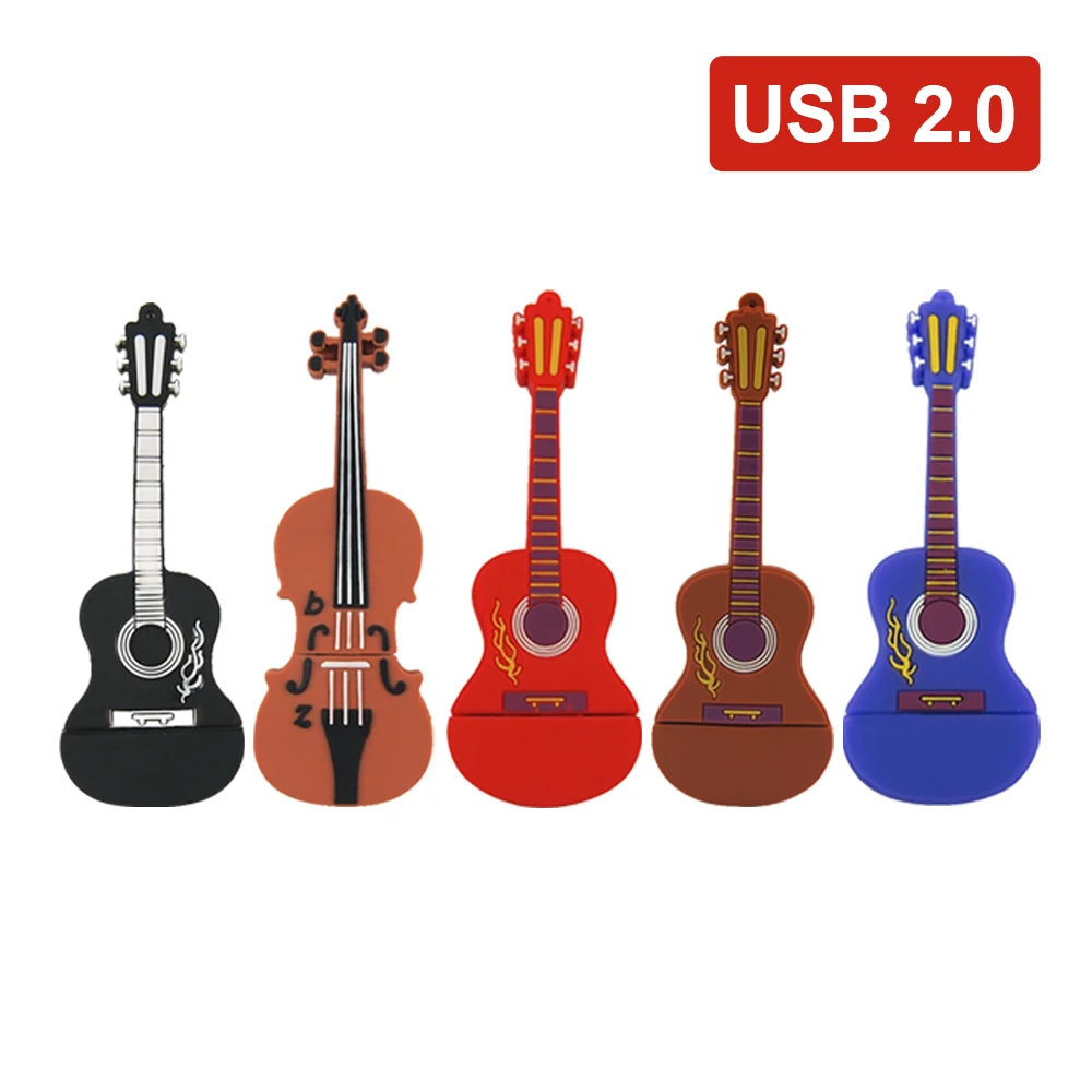 Música do Modelo de Unidade Flash USB Guitarra Pen Drive Violino Pendrive Violoncelo Memory Stick Beth Disco de U-Chave da Cadeia de 16GB 32GB 64GB 128GBфлешка Imagem 3