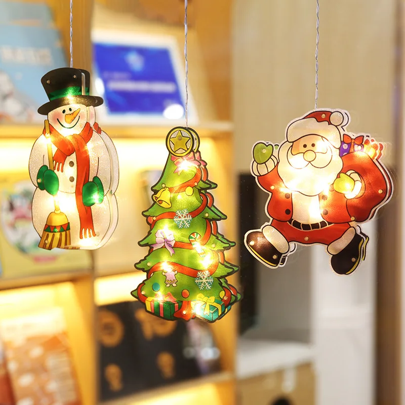 Natal de Luz Led Otário Janela Hanging Lamp Decorações de Natal para a Casa De 2022 Feliz Natal Decoração Navidad Ano Novo Imagem 2