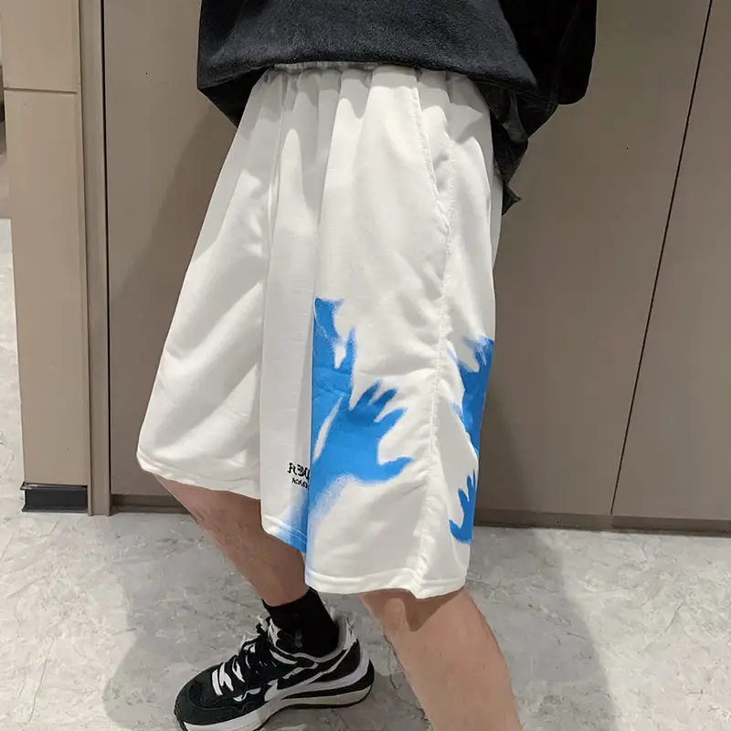 NoEstaMal Homens Casual de grandes dimensões Shorts 2023 Moda Impresso Elástico na Cintura Hip Hop Shorts coreano Streetwear Masculino Calças Imagem 1
