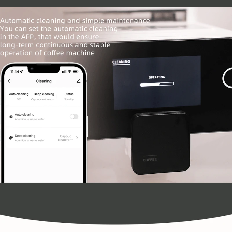 Nova marca smart touch máquina de café, café Americano, italiano e café. Tipo de culinária. O Google Smart Ações. Imagem 2