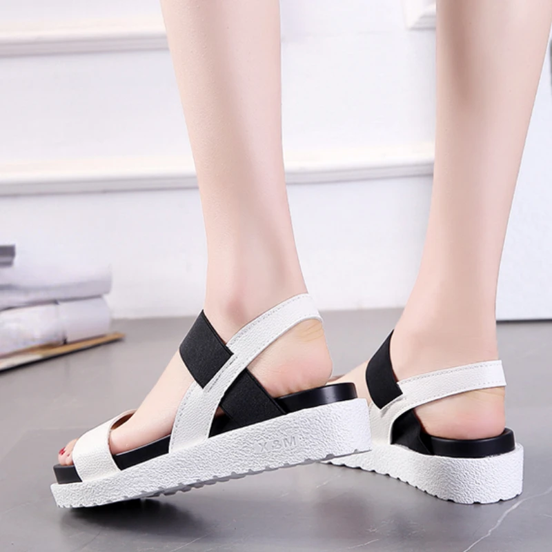 Novo 2022 Verão Senhoras Sapatos Aberto Toe Sandálias Romanas Moda Casual Sapatos de Tamanho Grande Flip-flops 36-42 Imagem 1