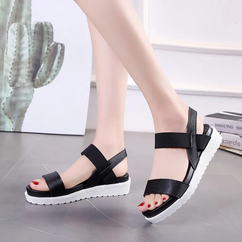 Novo 2022 Verão Senhoras Sapatos Aberto Toe Sandálias Romanas Moda Casual Sapatos de Tamanho Grande Flip-flops 36-42 Imagem 2