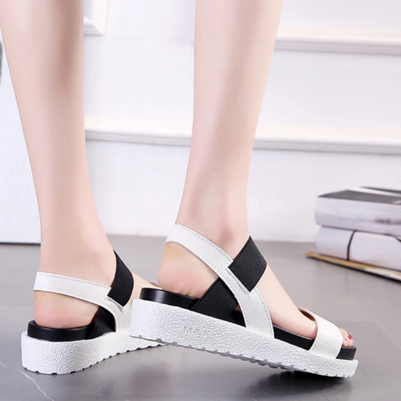 Novo 2022 Verão Senhoras Sapatos Aberto Toe Sandálias Romanas Moda Casual Sapatos de Tamanho Grande Flip-flops 36-42 Imagem 5