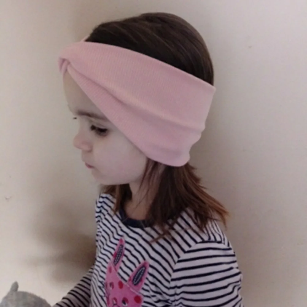 Novo Bebê Meninas Headband Nó Superior Elástica Turbante Hairband Crianças Quebra Cabeça Orelhas Quentes Headwear Meninas Tiaras E Acessórios Para O Cabelo Imagem 1