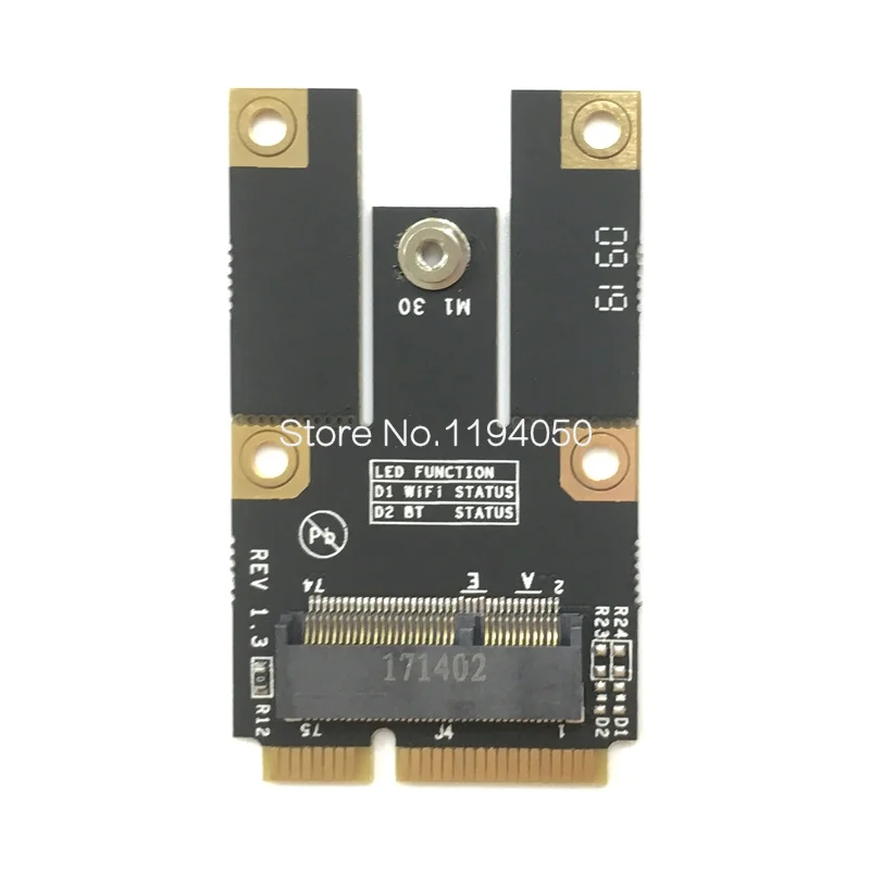 Novo NGFF M. 2 Chave de Um wi-Fi Bluetooth Cartão Mini PCI-E Conversor Adaptador de Intel 7260 7265 8260 8265 9260 9560 AX200 Imagem 1