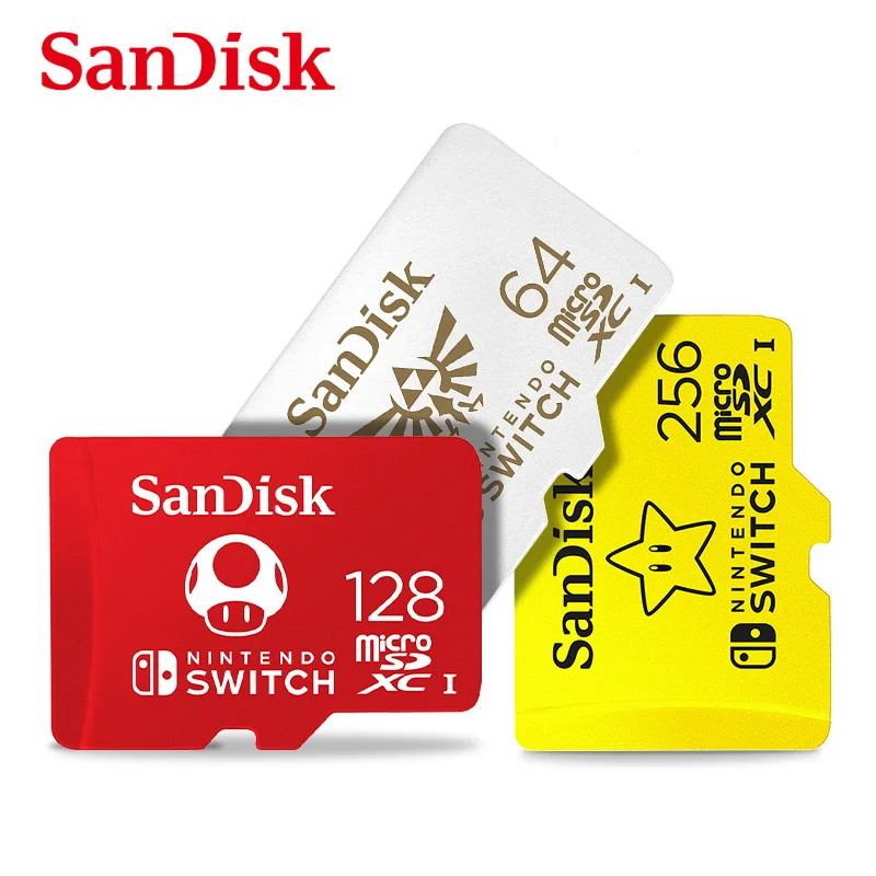 Novo SanDisk Cartão de Memória de 256 GB 128 gb de Cartão Micro SD de 64GB Class10 UHS-1 flash cartão de Memória Microsd para o Nintendo Parâmetro TF/Cartão SD Imagem 1