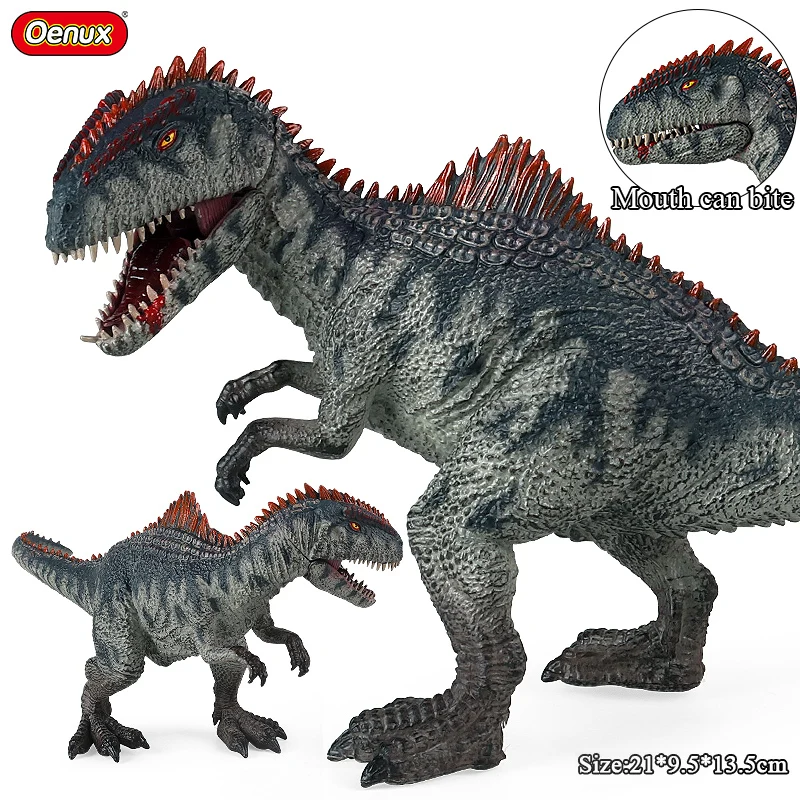 Oenux Jurassic Dinossauros de Brinquedo Savage Giganotosaurus Tiranossauro Boca Aberta Figuras de Ação PVC Coleção Brinquedo Dom Crianças Imagem 2