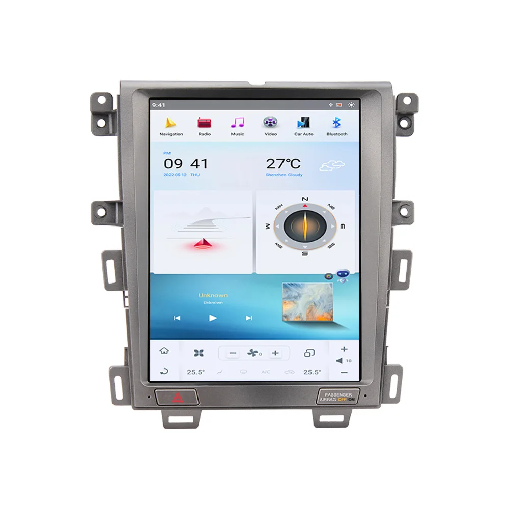 Para Ford Edge 2007 - 2014 Tesla Android 11 Qualcomm auto-Rádio de Navegação GPS DSP CarPlay 2 Din Central Multimeidia Player Imagem 2