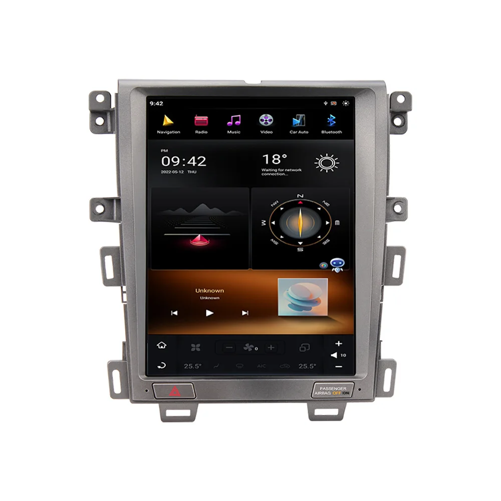 Para Ford Edge 2007 - 2014 Tesla Android 11 Qualcomm auto-Rádio de Navegação GPS DSP CarPlay 2 Din Central Multimeidia Player Imagem 3