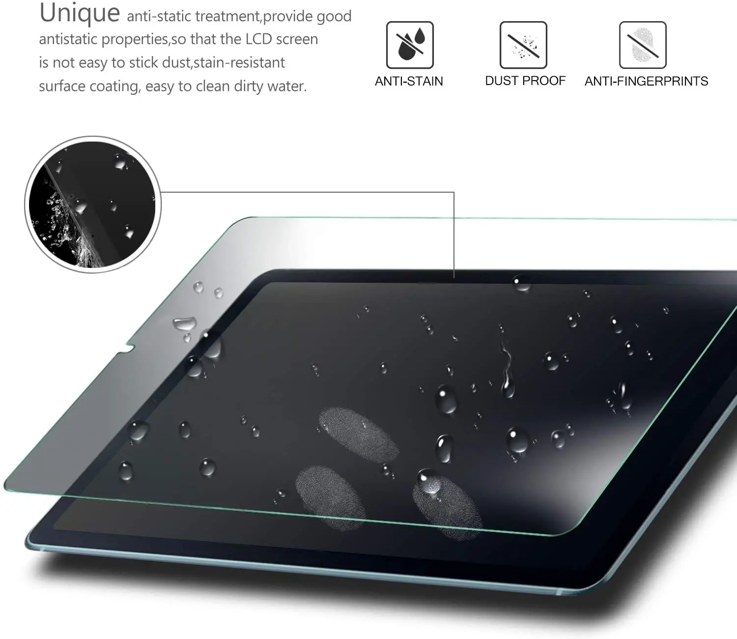 Para Samsung Galaxy Tab S6 Lite P610/P615 de 10,4 Polegadas - 9H Tablet Protetor de Tela do Filme Protetor Anti impressão digital de Vidro Temperado Imagem 2