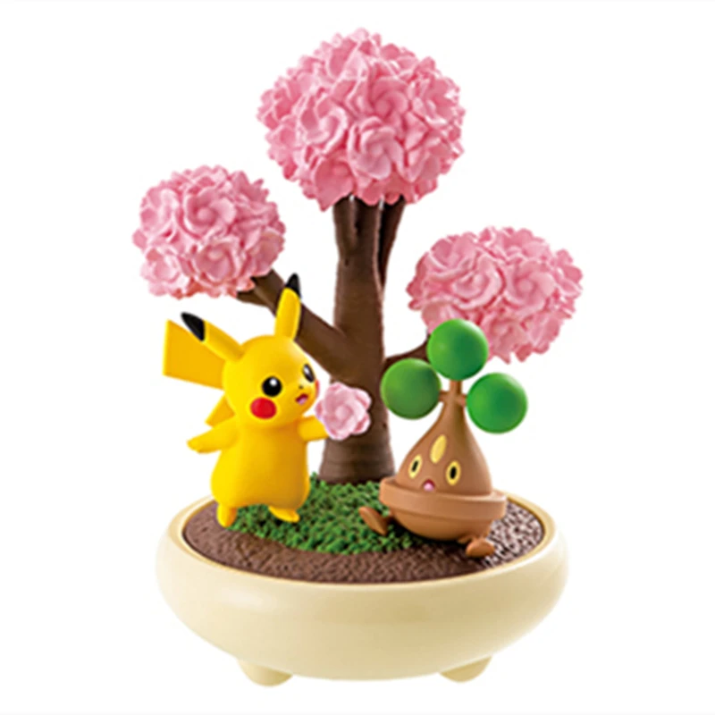 Pokemon Bonsai Modelo de Jogo Lembrança Coleção Pikachu Froslass Growlithe Chespin Fletchling Pikachu Bonsly Lugia Brinquedos para Crianças Imagem 1