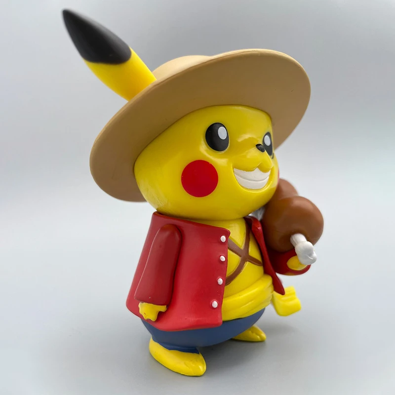Pokemon Figuras De Anime Cosplay De Pikachu Um Pedaço De Luffy Ação Monstros De Bolso Kawaii Decoração Cartoon Modelo De Presentear Crianças Brinquedos Imagem 3