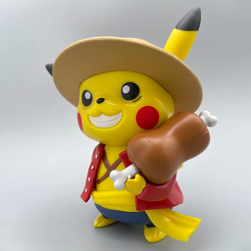 Pokemon Figuras De Anime Cosplay De Pikachu Um Pedaço De Luffy Ação Monstros De Bolso Kawaii Decoração Cartoon Modelo De Presentear Crianças Brinquedos Imagem 5
