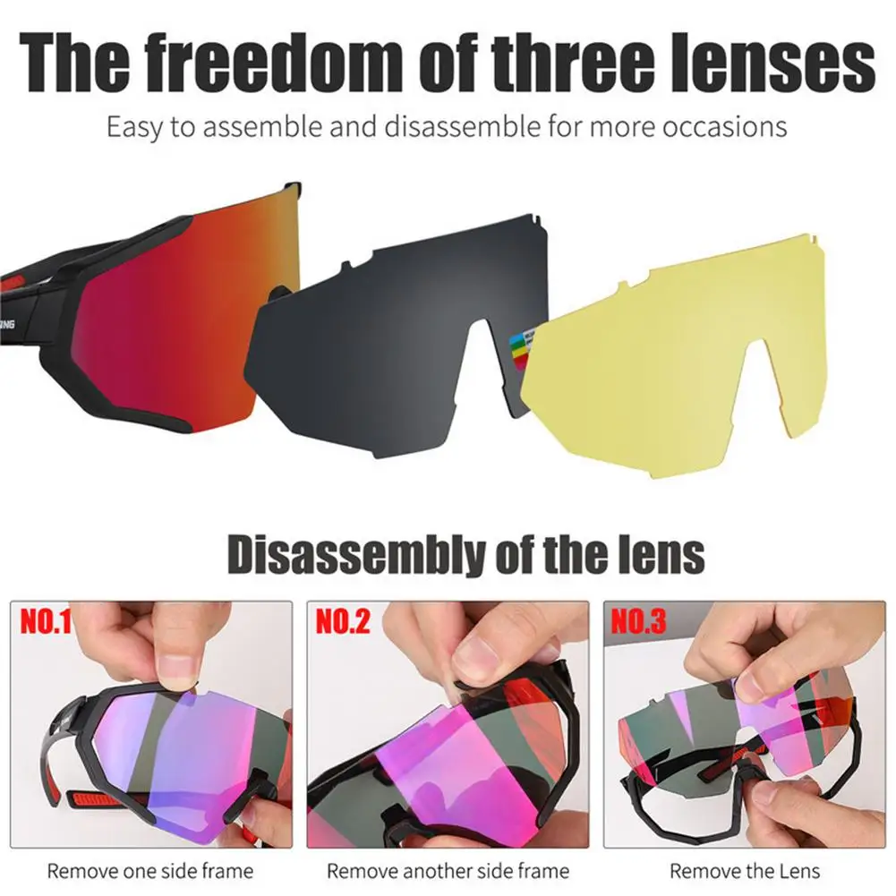 Portátil mudança de Cor de Ciclismo de Óculos Polarizados Miopia Permeável ao ar livre de Óculos de proteção Para Homens Mulheres Imagem 3