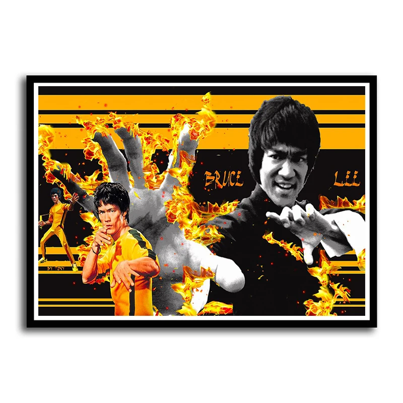 Poster Retro retro Bruce Lee nostálgico clássico filme antigo cartaz café-bar de decoração de Arte de Decoração de Quarto de Crianças de Pintura Imagem 3