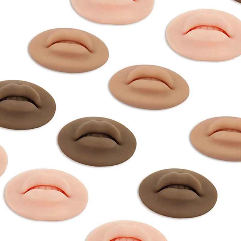 Premium Soft 3D Lábios Prática de Silicone Pele Para Maquiagem Permanente Artistas Humanos Bordo Blush Microblading PMU Acessórios de Formação Imagem 4