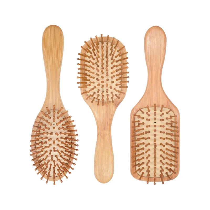 Prémio Madeira de Bambu Escova de Cabelo de Melhorar o Crescimento do Cabelo Madeira escova de cabelo Evitar a Perda de Cabelo Pente de Dentes do Pente de Bambu Imagem 2