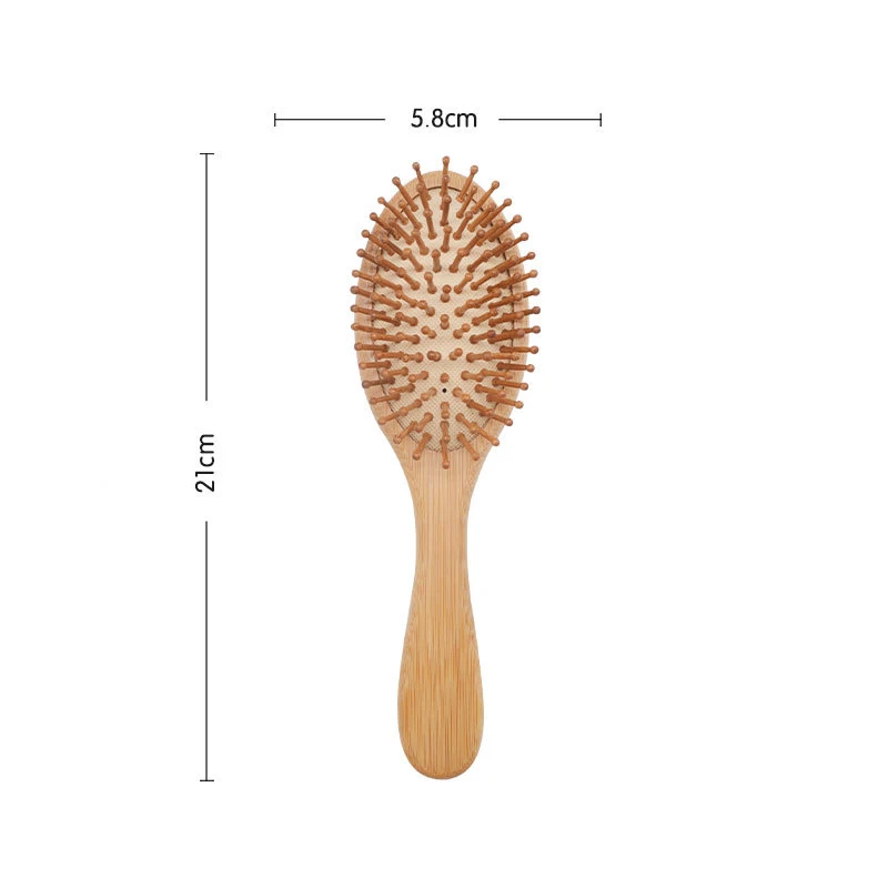 Prémio Madeira de Bambu Escova de Cabelo de Melhorar o Crescimento do Cabelo Madeira escova de cabelo Evitar a Perda de Cabelo Pente de Dentes do Pente de Bambu Imagem 3
