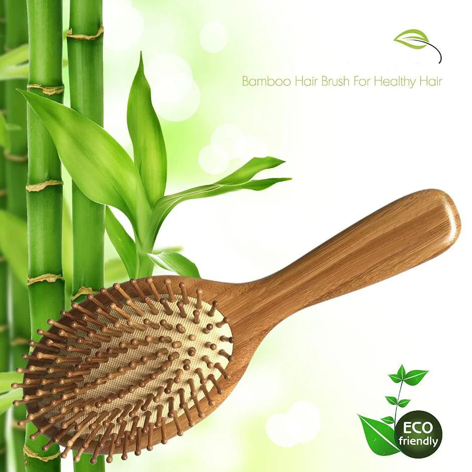 Prémio Madeira de Bambu Escova de Cabelo de Melhorar o Crescimento do Cabelo Madeira escova de cabelo Evitar a Perda de Cabelo Pente de Dentes do Pente de Bambu Imagem 5
