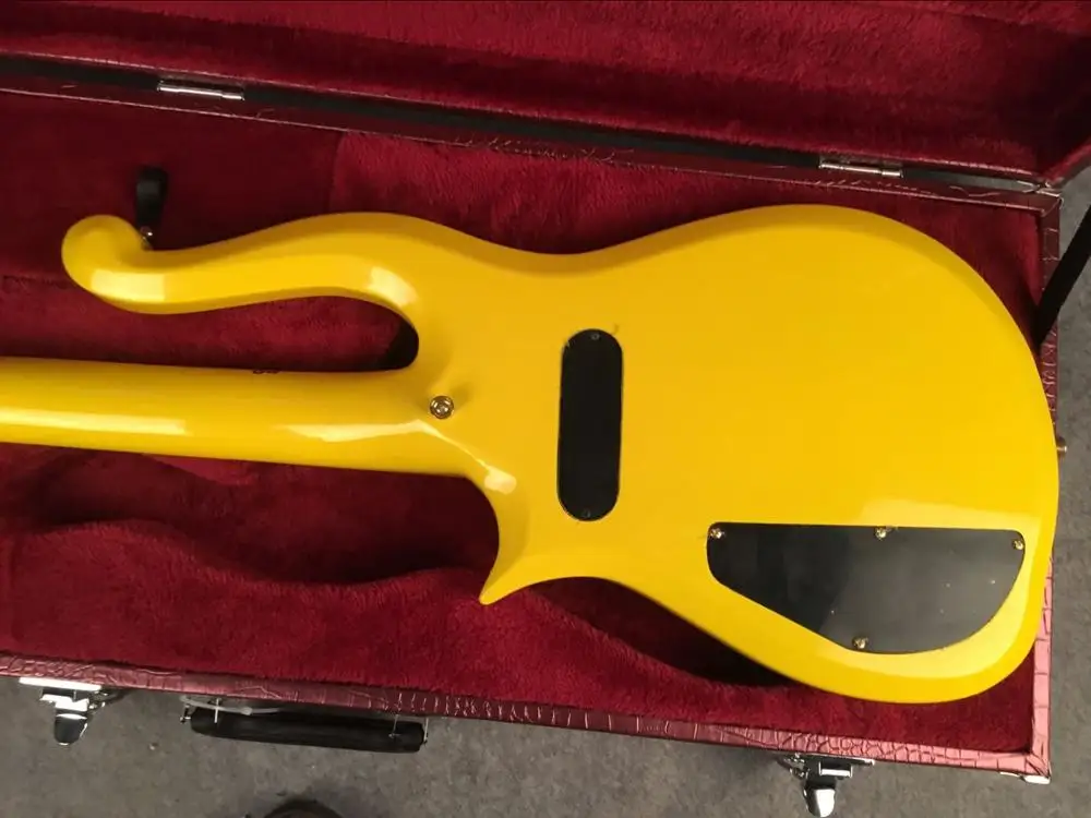 príncipe nuvem de guitarra elétrica, amarelo guitarra com escala Maple neck com corpo de alder,frete grátis Imagem 4