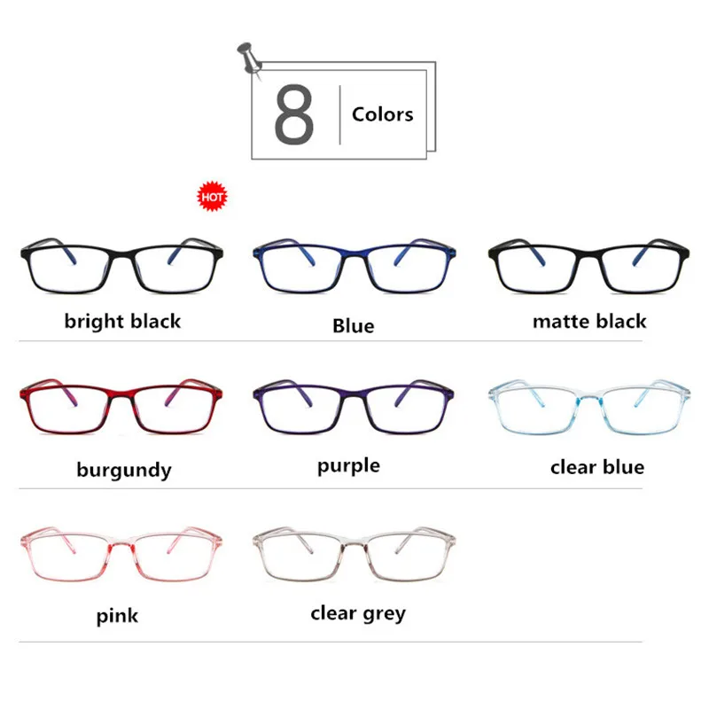 Quadro Pequeno De Estudantes Computador Óptico De Óculos Mulheres Homens Moda Anti Luz Azul Falso Óculos Luz Azul Bloqueio De Óculos Imagem 5