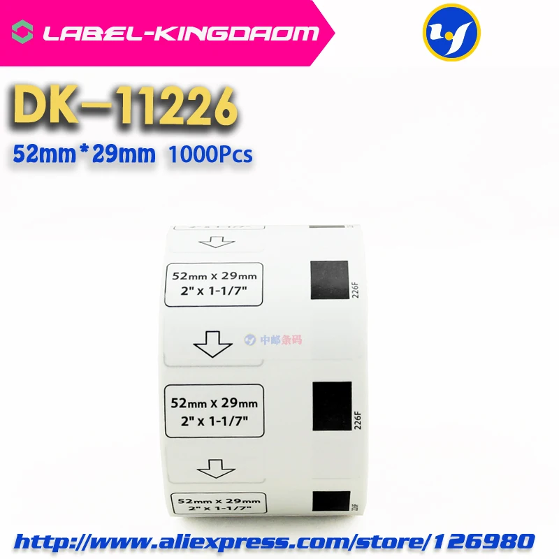 Recarga 10 Rolos Compatível DK-11226 Rótulo de 52mm*29mm 1000Pcs Compatível Brother Impressora de etiquetas QL-700/720 Papel Branco DK-1226 Imagem 1