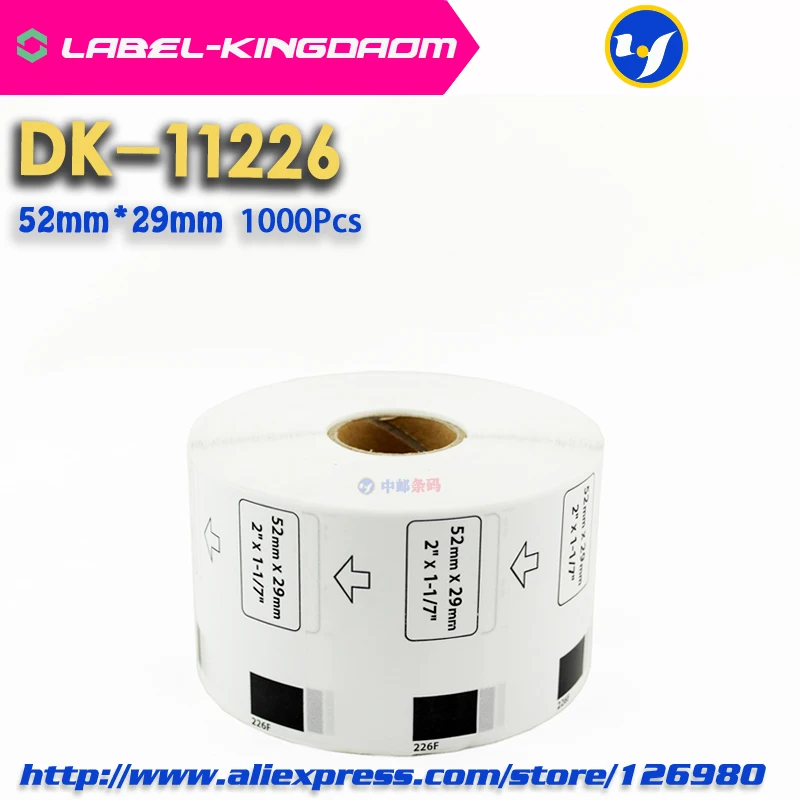 Recarga 10 Rolos Compatível DK-11226 Rótulo de 52mm*29mm 1000Pcs Compatível Brother Impressora de etiquetas QL-700/720 Papel Branco DK-1226 Imagem 2