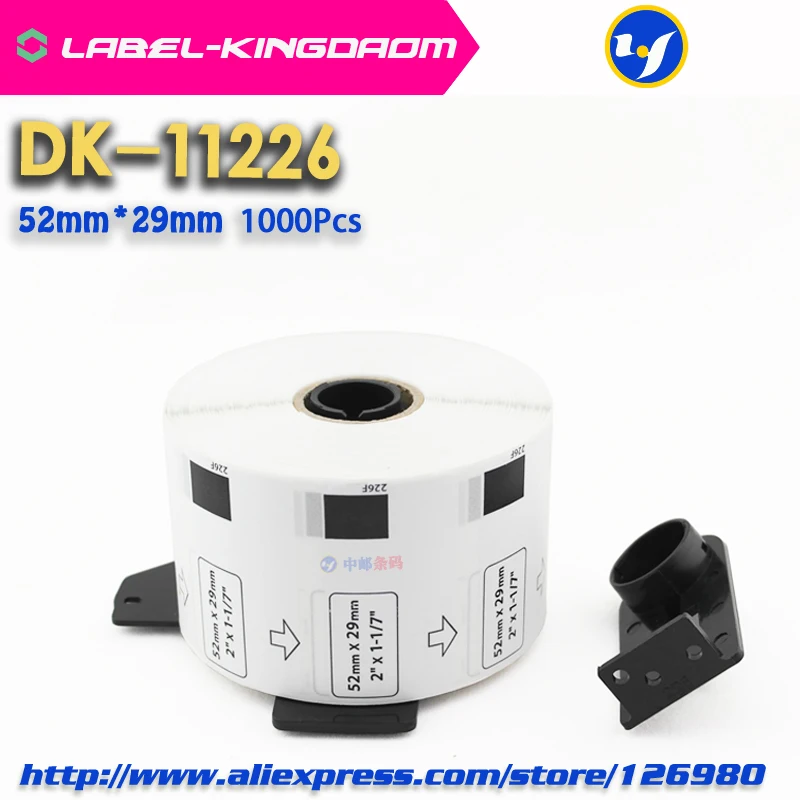 Recarga 10 Rolos Compatível DK-11226 Rótulo de 52mm*29mm 1000Pcs Compatível Brother Impressora de etiquetas QL-700/720 Papel Branco DK-1226 Imagem 3