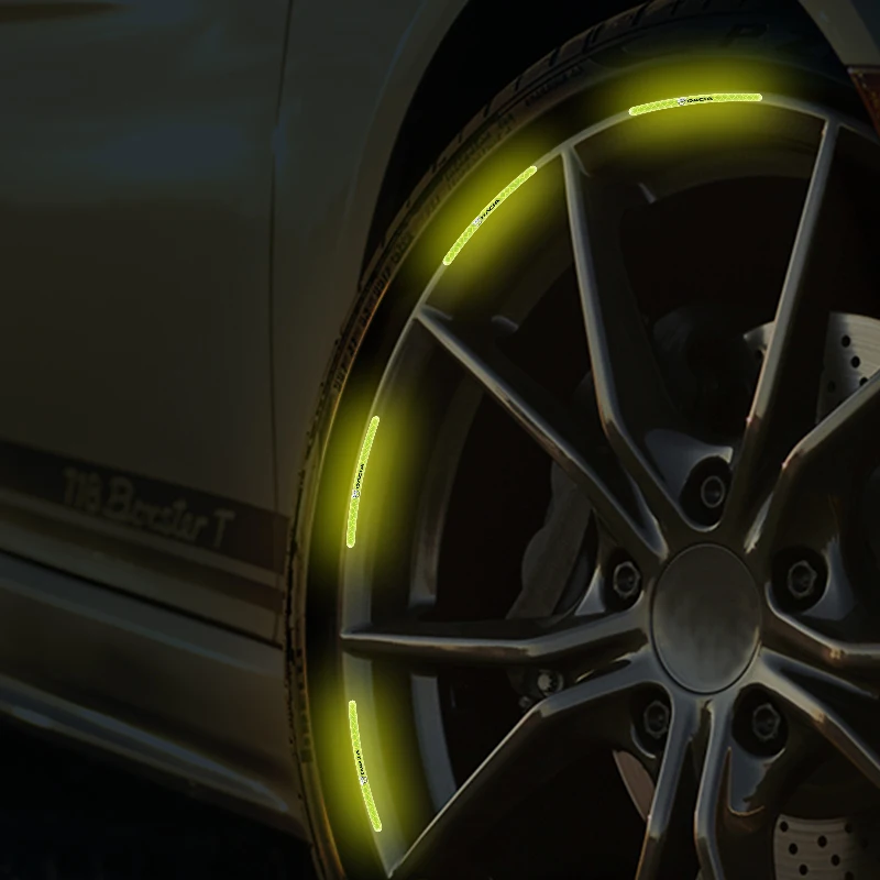 Roda de carro do rim faixa reflexiva luminosa adesivo Para a Volvo V50 Fh Caminhão S40 S60 Xc70 C30 Xc60 S80 V40 Xc90 Xc40 Logotipo Acessórios Imagem 2