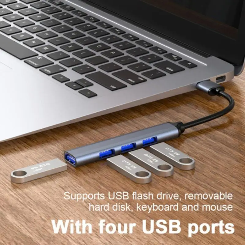 RYRA USB/Tipo-C 4 Portas USB Hub USB 3.0 Multi-Split Adaptador OTG Laptop Estação de ligação para Unidade de disco Rígido Portátil para laptop MacBook Imagem 3