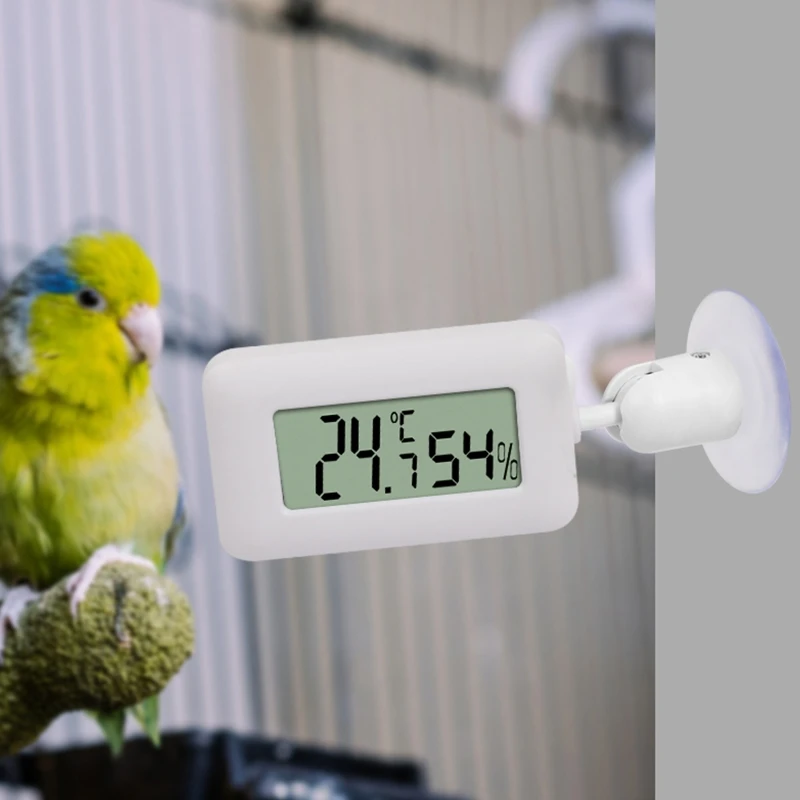 Répteis do Higrómetro do Termômetro com ventosa Digital de Temperatura e Medidor de Umidade para o Dragão Barbudo Terrário Imagem 3