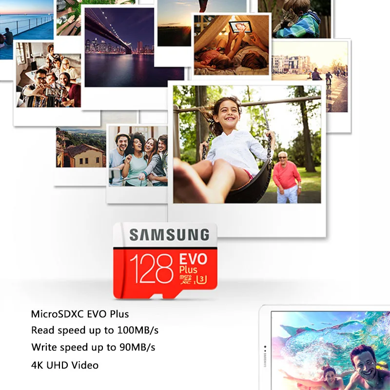 SAMSUNG Micro SD cartão de 128GB Classe 10 Cartão de Memória EVO+ EVO Plus microSD de 512GB de 256 GB 64 GB 8GB TF Cartão cartao de memoria Imagem 2