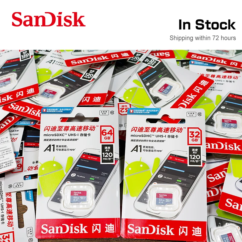 Sandisk Micro SD 16gb 32gb Class10 128gb 64gb 90Mb/s Original do cartão do TF cartão de memória de 200 gb 256 GB cartão de memória flash Imagem 5