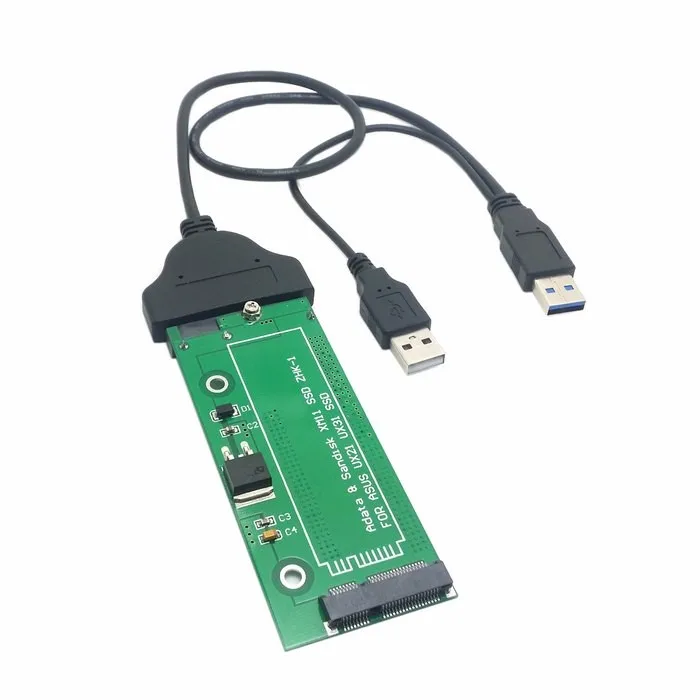 SATA Placa de Adaptador de cartão de USB3.0 USB 3.0, sata Cabo conector do adaptador Para ASUS EP121 UX21 UX31 SANDISK ADATA XM11 SSD de 2.5