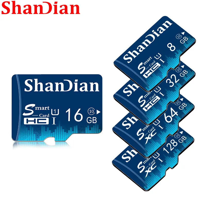 SHANDIAN Universal TF/SD 2022 Cartão Sd 8GB 16GB Cartão de Memória Microsd de 32GB e 64 GB, 128 GB TF Cartão Mini Câmera Digital de Telefone Celular Imagem 1