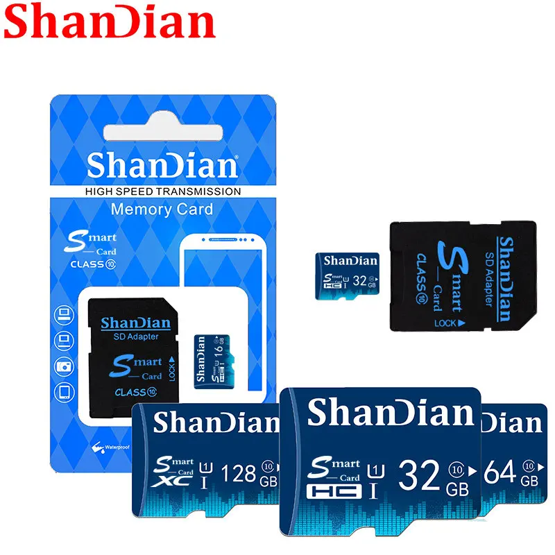 SHANDIAN Universal TF/SD 2022 Cartão Sd 8GB 16GB Cartão de Memória Microsd de 32GB e 64 GB, 128 GB TF Cartão Mini Câmera Digital de Telefone Celular Imagem 5