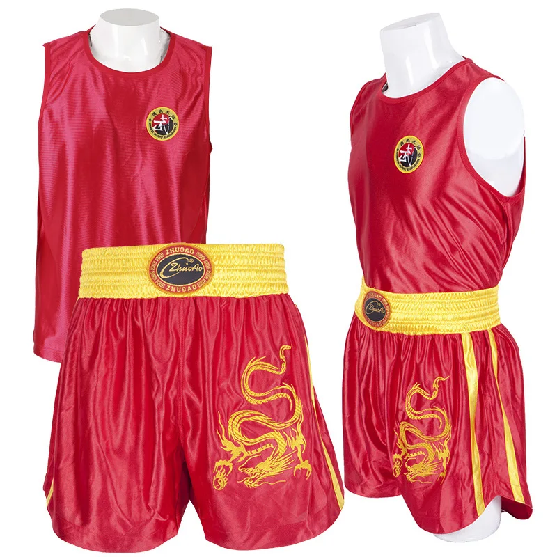 Shorts de Muay Thai Rashguard MMA Adultos, as Crianças de Duas peças de Boxe Uniforme Barato Sanda Combate T-Shirt de Kickboxing Calças Homens Mulheres Crianças Imagem 4