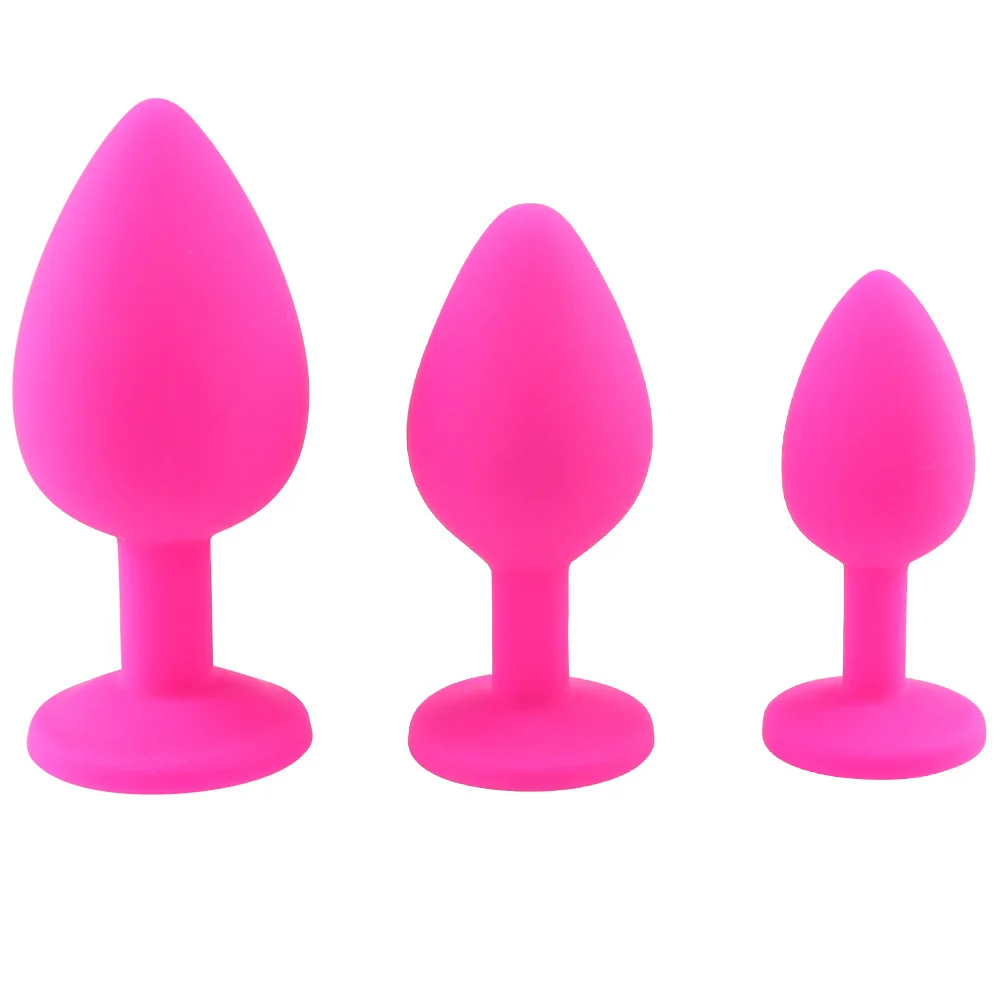 Silicone Butt Plug Plug Anal Unissex, Sexo com Rolha de 3 tamanhos Diferentes de Adultos Brinquedos para Homens e Mulheres Anal Treinador para Casais de Sexo Brinquedos Imagem 3