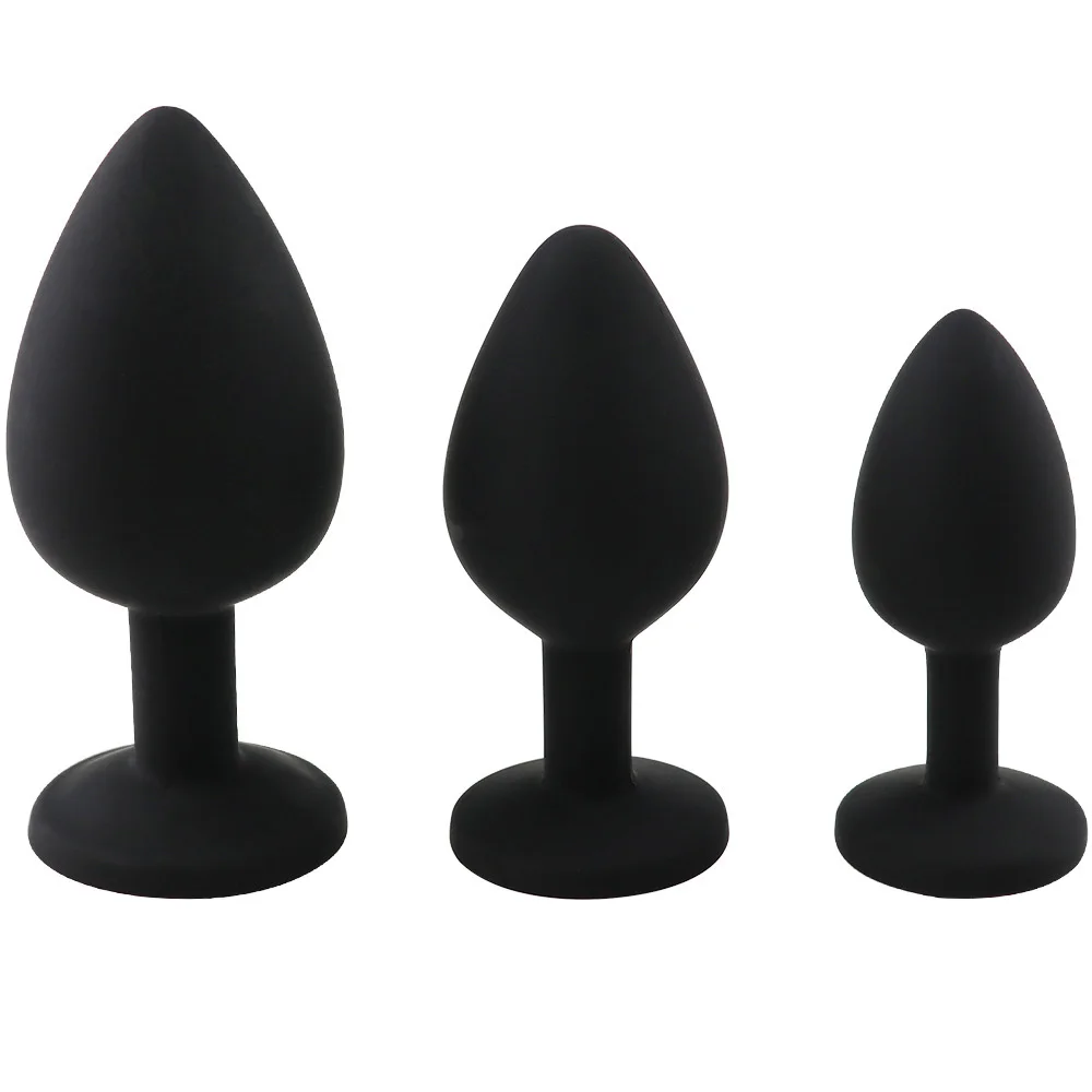 Silicone Butt Plug Plug Anal Unissex, Sexo com Rolha de 3 tamanhos Diferentes de Adultos Brinquedos para Homens e Mulheres Anal Treinador para Casais de Sexo Brinquedos Imagem 4