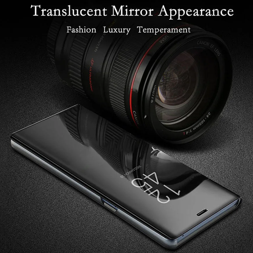 Smart View Magnéticos, Flip Case para o Huawei Honor 8X/8X Max Couro Chapeamento Espelho de Telefone de Tampa Traseira Honor8x 8 X Honor8xmax 8xmax Imagem 5